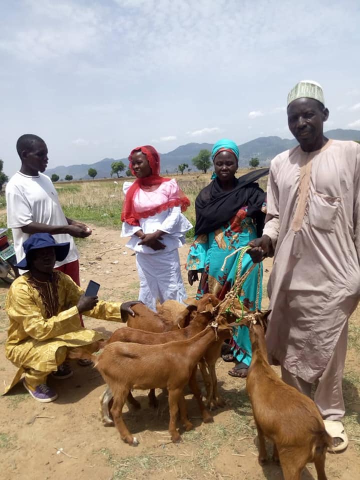 Women were given goats in seventy communities of the project.